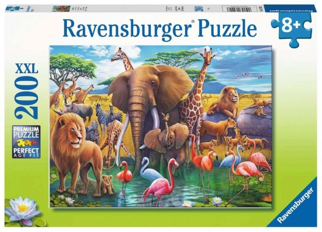 Ravensburger Puzzle Animals at the Watering Hole XXL 200 Pieces