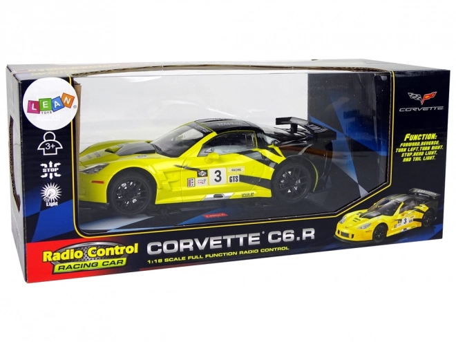 Remote Control Corvette C6.R Racing Car Yellow