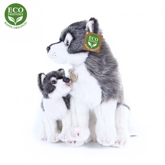 Plush Wolf with Pup Eco-friendly