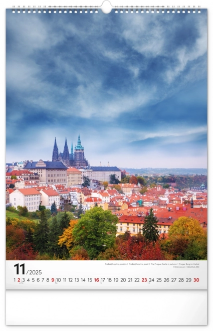 Wall Calendar Prague 2025