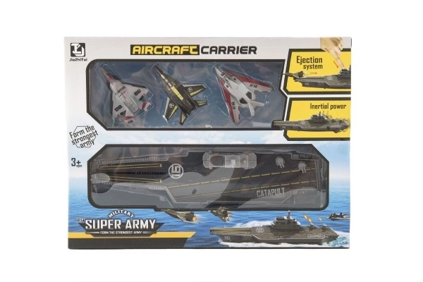 Aircraft Carrier with Fighter Jets Toy Set