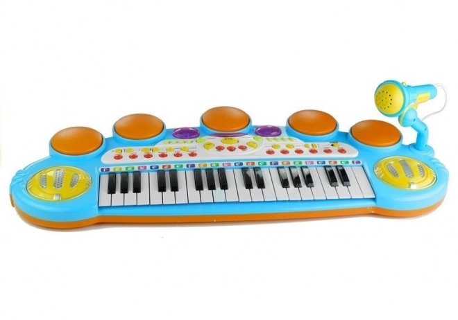 Children's Musical Keyboard Set with Drum and Microphone