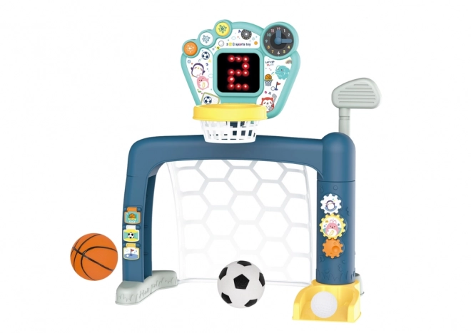 3-in-1 Toddler Sports Game Set: Golf, Basketball, Soccer