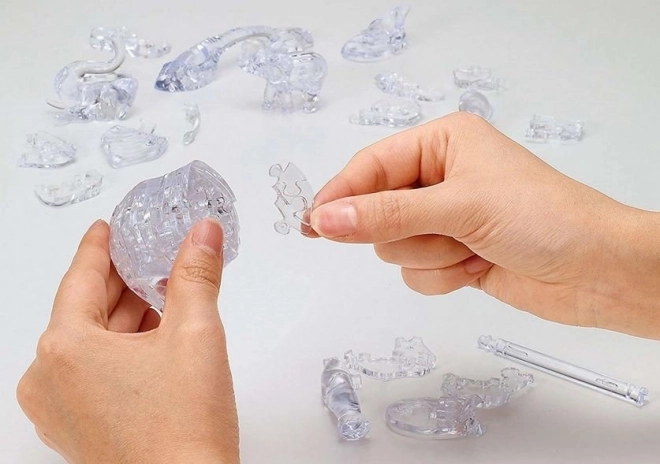 3D Crystal Puzzle Elephant with Baby