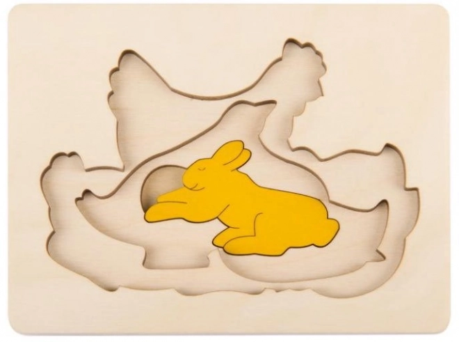 Wooden Animal Friends Layered Puzzle