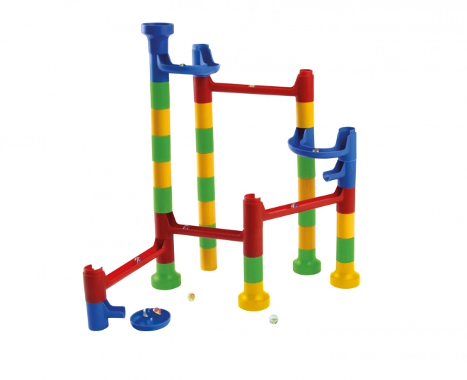 Colorful Marble Run Set with 34 Pieces and 10 Marbles