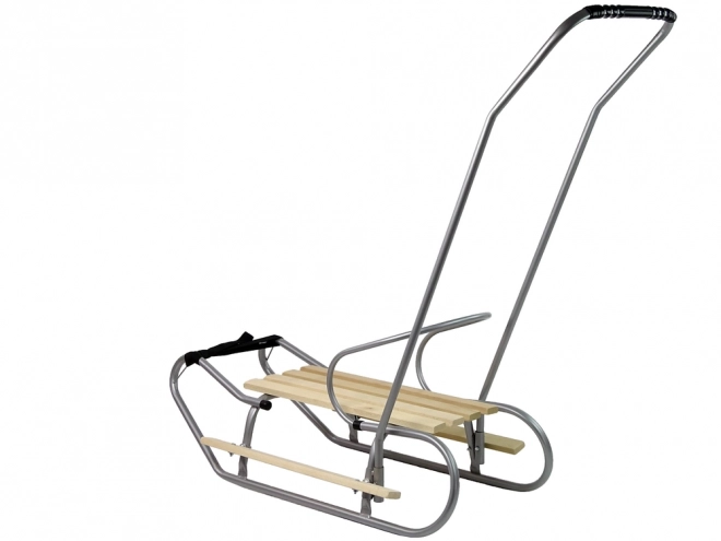 Metal Sled with Push Handle and Backrest