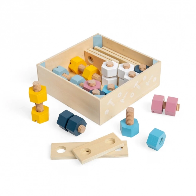 Wooden Nuts and Bolts Set