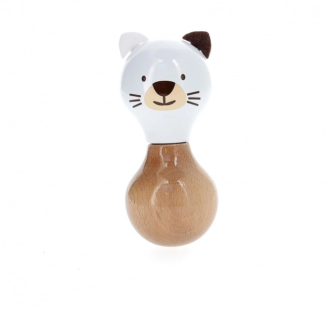 Wooden Rattle Cat Mariette