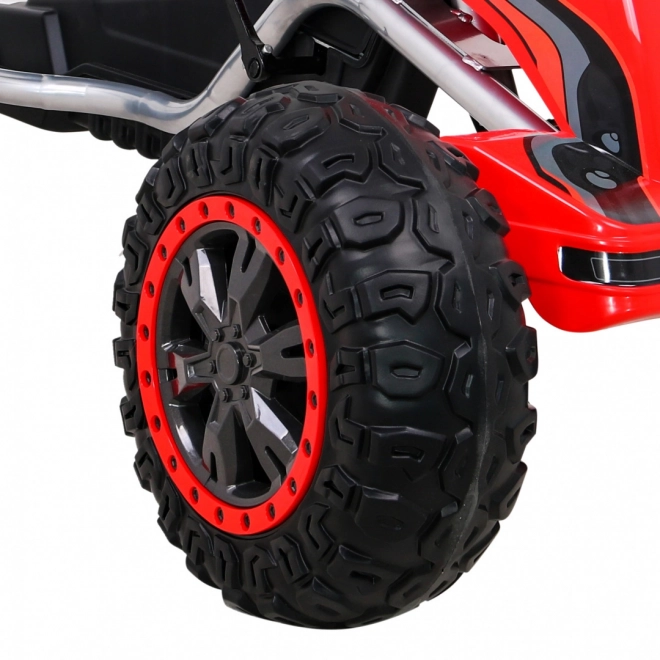 Large Pedal Go-Kart Strong for Children Red + 100 kg Load + EVA Wheels + Hand Brake + Sport Seat