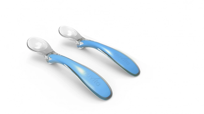 Set of 2 Silicone Spoons, Pastel Blue