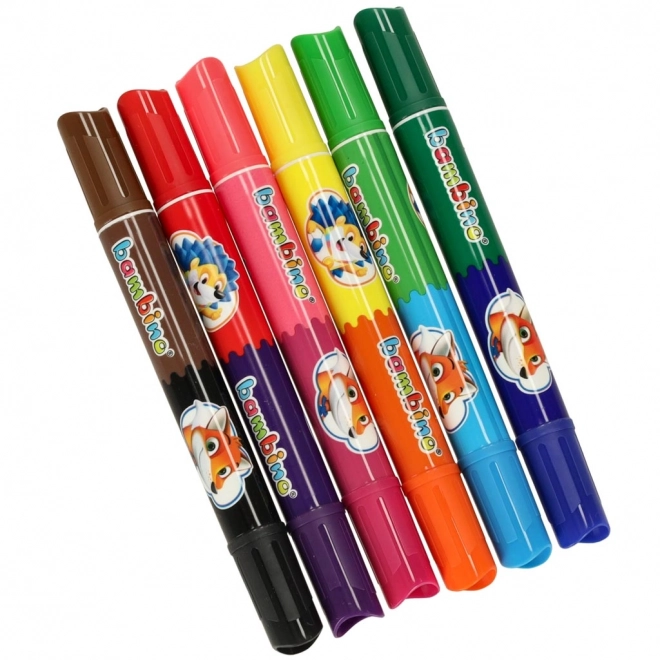 Double-Sided Jumbo Markers BAMBINO 12 Colors