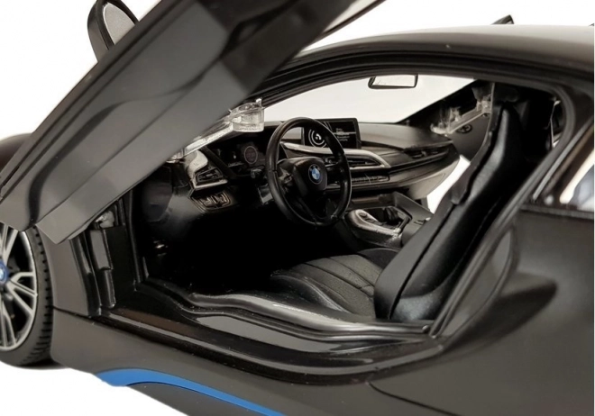 Auto R/C BMW i8 Rastar 1:14 schwarze automatische Türen