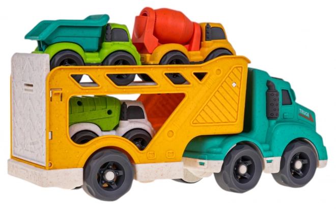 Eco Car Transporter Set with Toy Cars