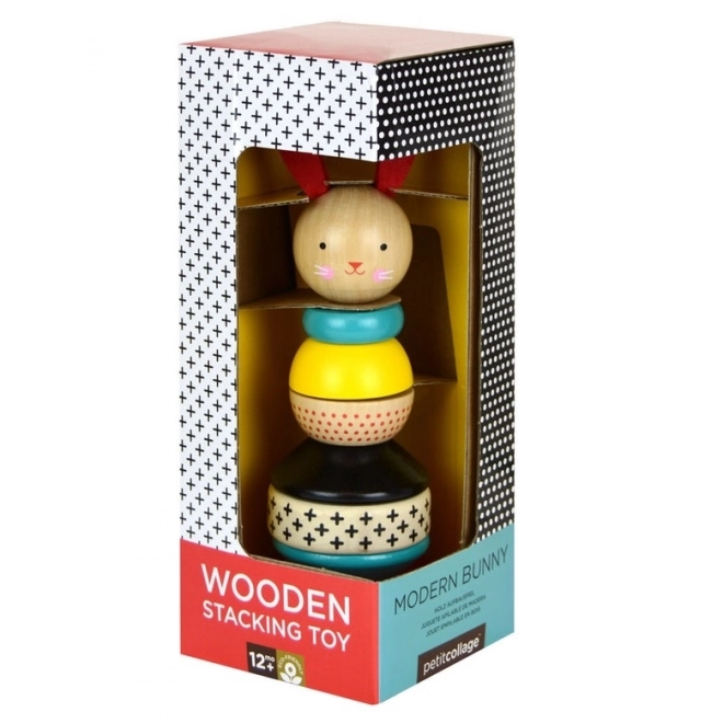 Wooden Stacking Rabbit Tower