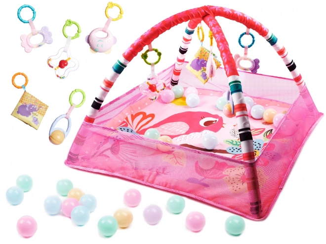 Educational Play Mat with Ball Pit - Pink