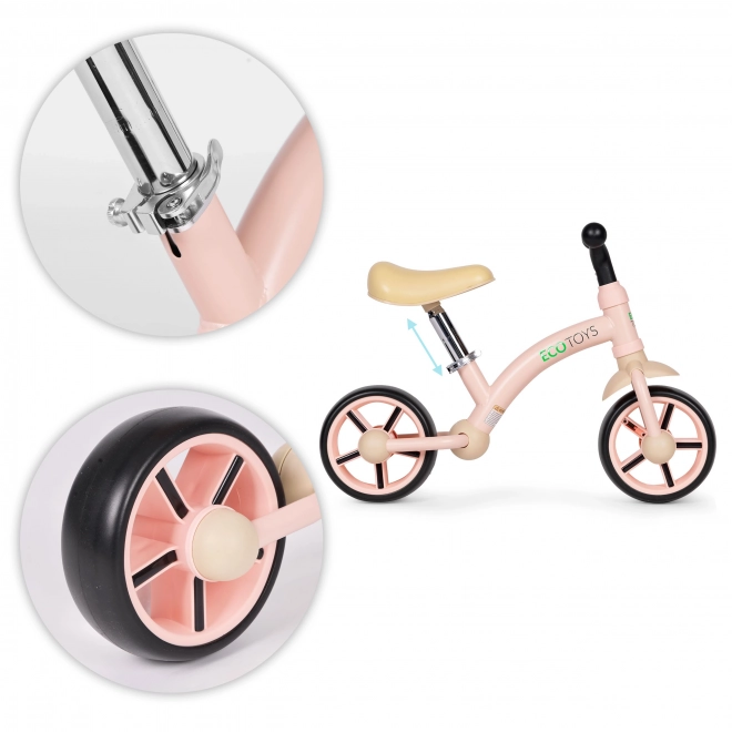 Children's Balance Bike with EVA Wheels - Pink