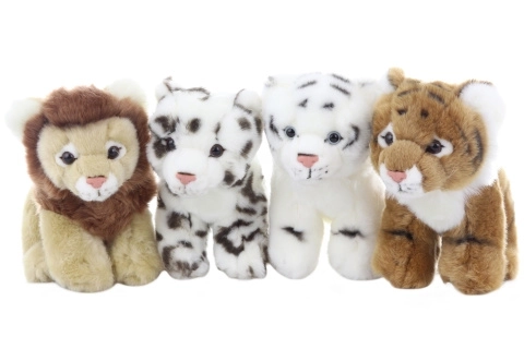 Plush Tiger Cub and Lion Cub 33 cm
