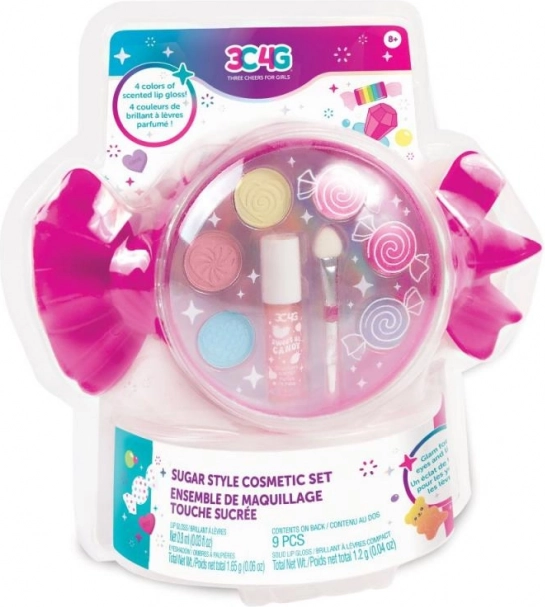 Kleurige oogschaduws en lipglosses