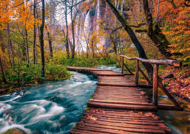 Enjoy Forest Stream Puzzle in Plitvice, Croatia