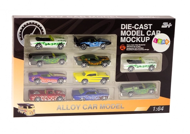 Metal Toy Cars Set 1:64 - 10 Pack