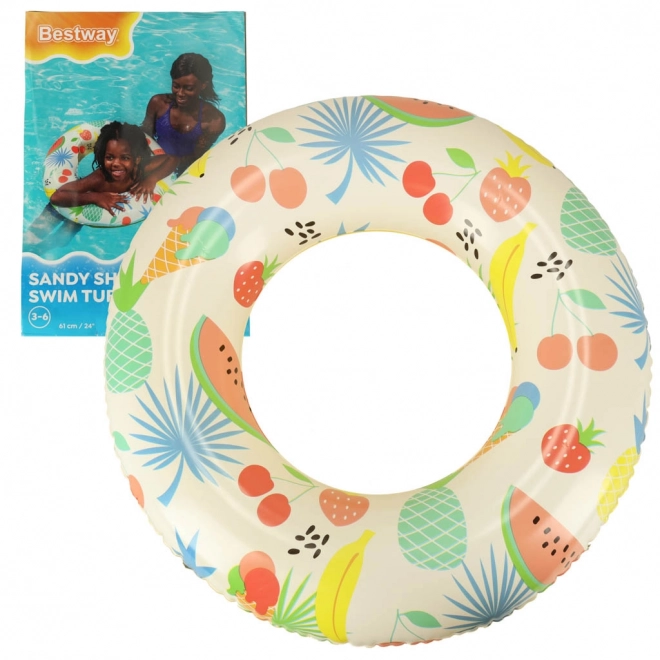 Bestway Kids Inflatable Swimming Ring Fruits Design 61cm