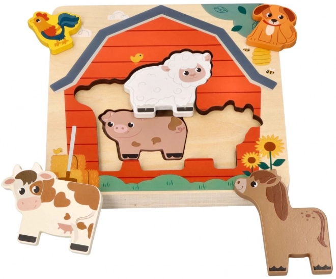 Layered Farm Animals Puzzle