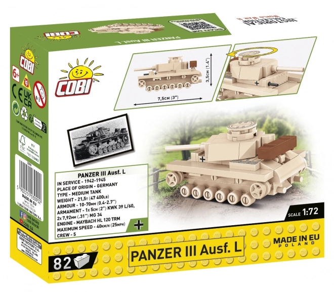 Brick Model Panzer III Tank