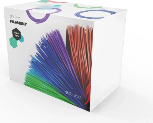 Filament für 3D‑Stift und 3D‑Druck ABS/PLA 1,75 mm, Mix 25 Farben, 125 m