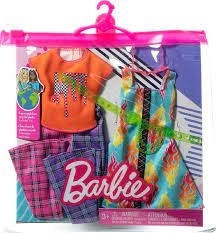 Barbie Fashion Outfit Set with Polka Dot Blouse and Plaid Skirt, Dress – Variant 1