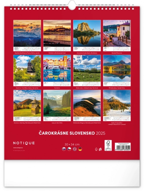 Notique Wall Calendar Stunning Slovakia 2025