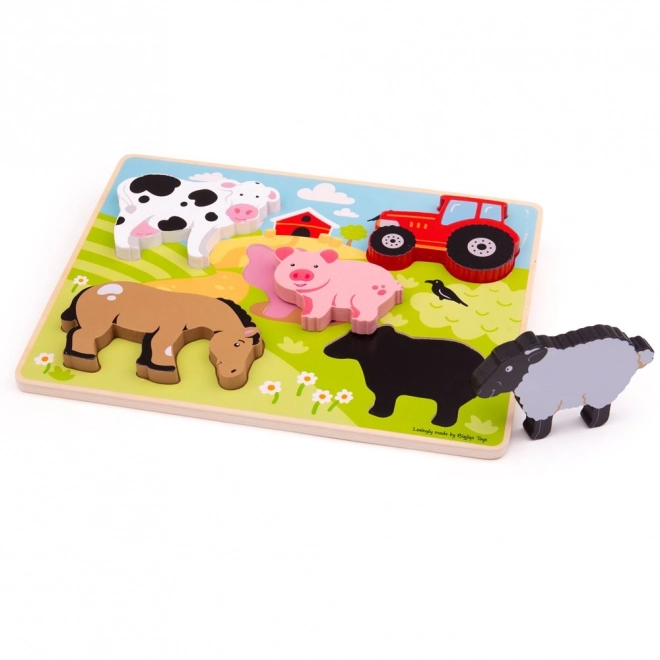 Farmyard Wooden Puzzle by Bigjigs Toys