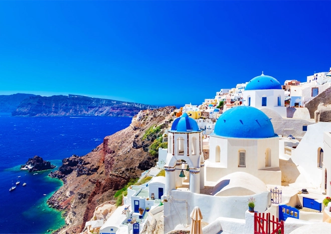 Wooden Jigsaw Puzzle Santorini Greece