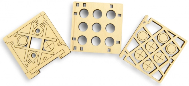 Dřevěné 3D puzzle hra Piškvorky