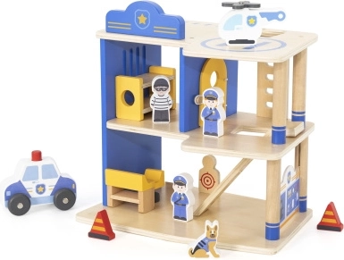 VIGA wooden police station with 3 floors and accessories