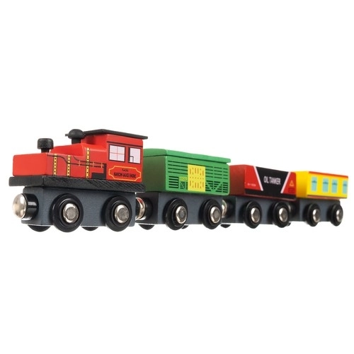 Wooden Toy Train Set