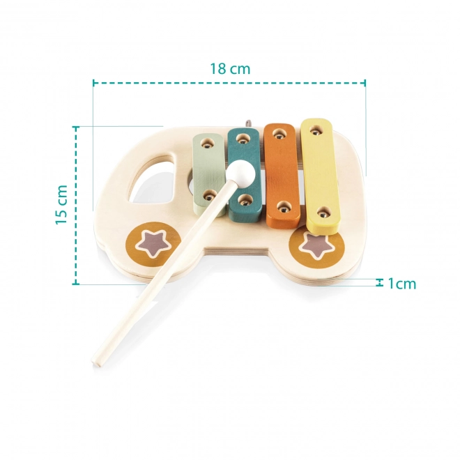 Wooden Xylophone Car Shape