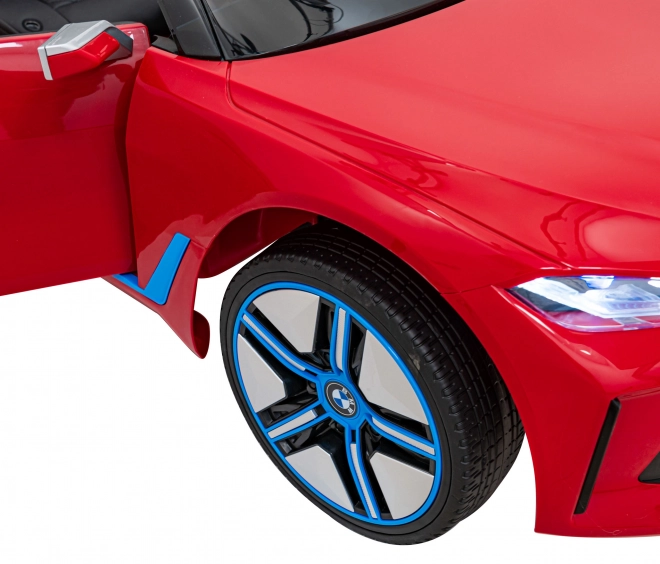 Auto BMW i4 na akumulátor pre deti biele – Červené