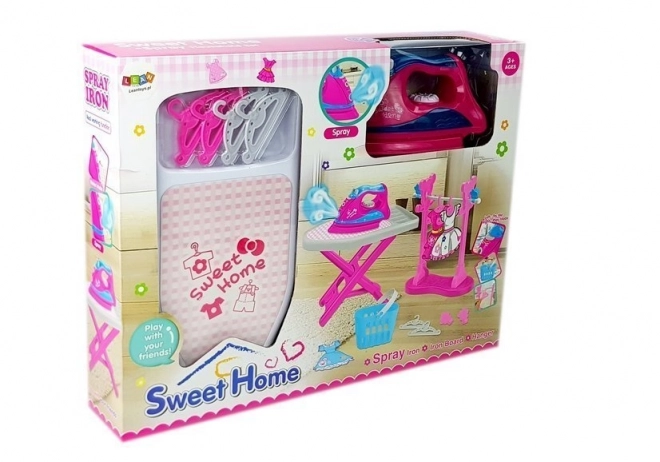 Pink Ironing Playset with Clothes Hanger and Board