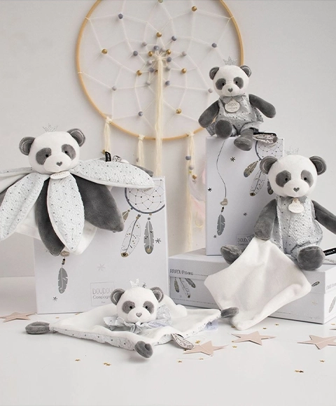 Plush Lovey Panda Gift Set