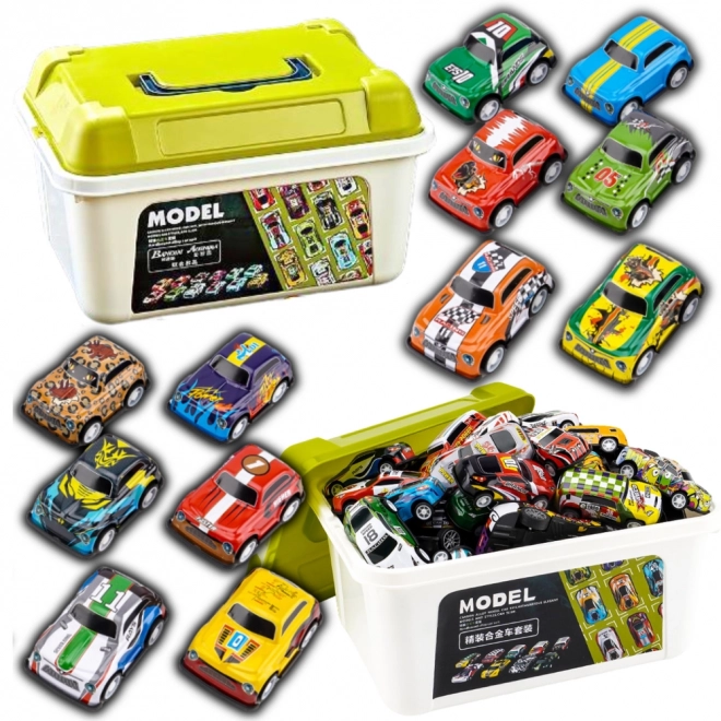 Race Car Set in Case - 50 Cars