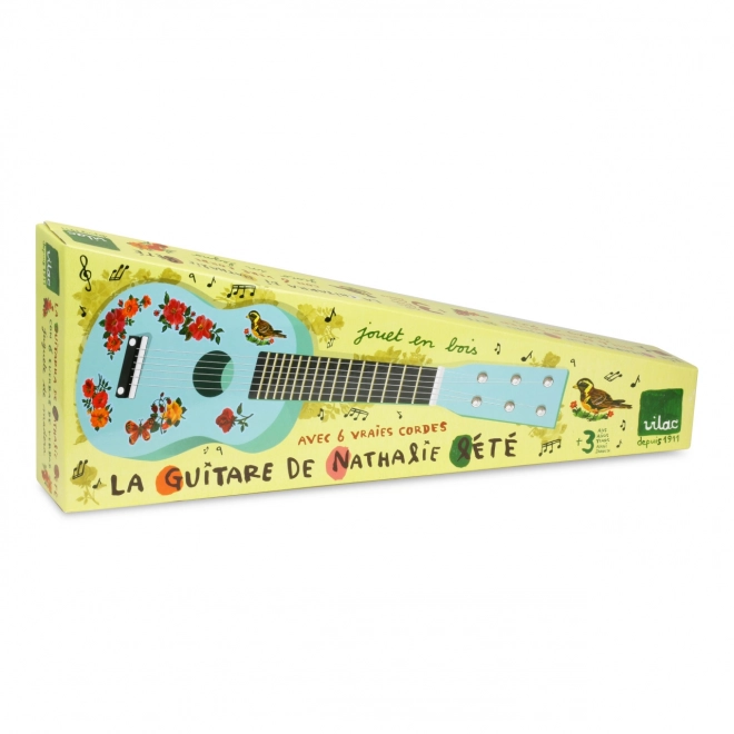 Nathalie Lété Wooden Acoustic Guitar - Turquoise