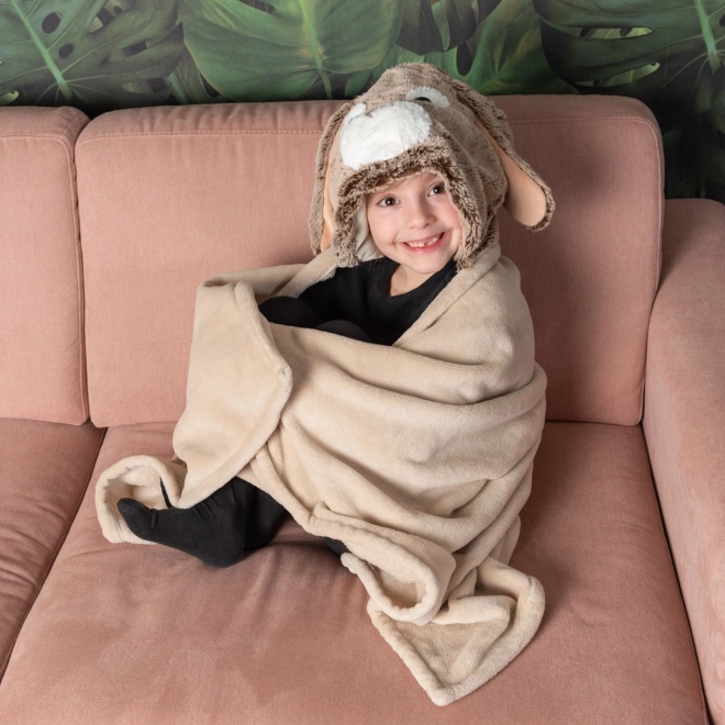 Cozy Animal Hooded Blanket with Paw Pockets