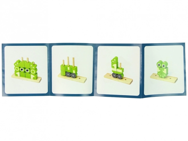 Creative 3D Wooden Frog Puzzle Blocks