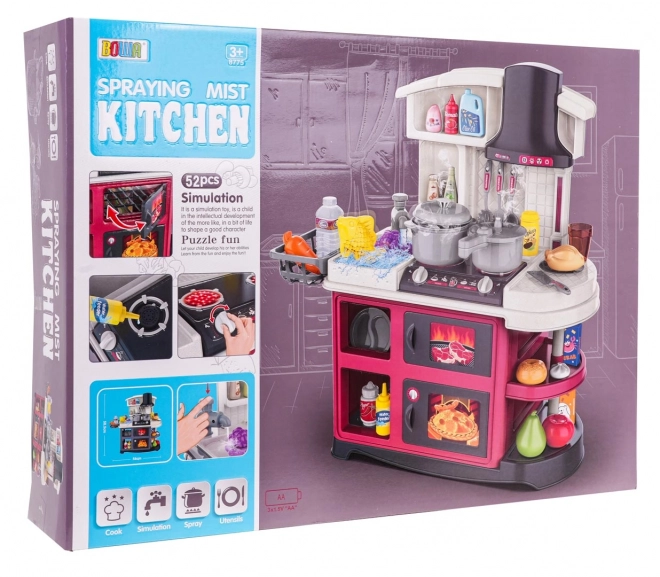 Interactive Kitchen Set with Sound and Water Function