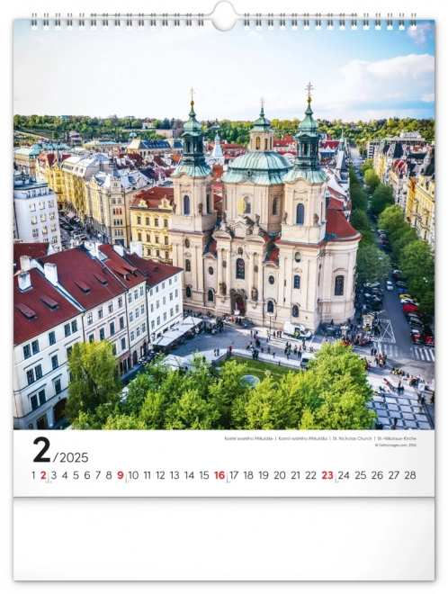 Wall Calendar Prague 2025