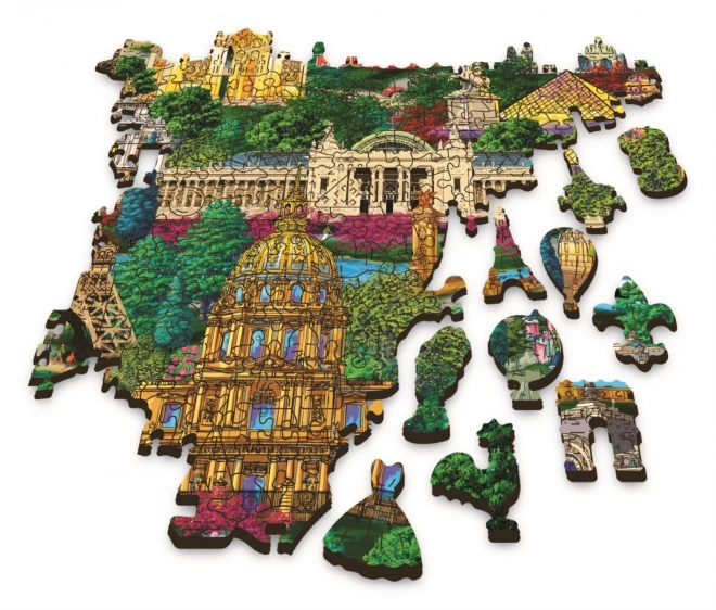 Wood Craft Origin France Famous Landmarks Puzzle 1000 Pieces