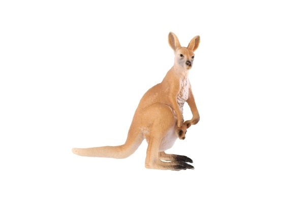 Large Kangaroo with Joey Plastic Toy 11cm in Bag