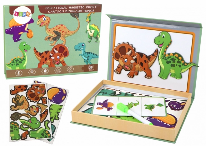 Edukativní Magnetické Puzzle S Motivem Dinosauři