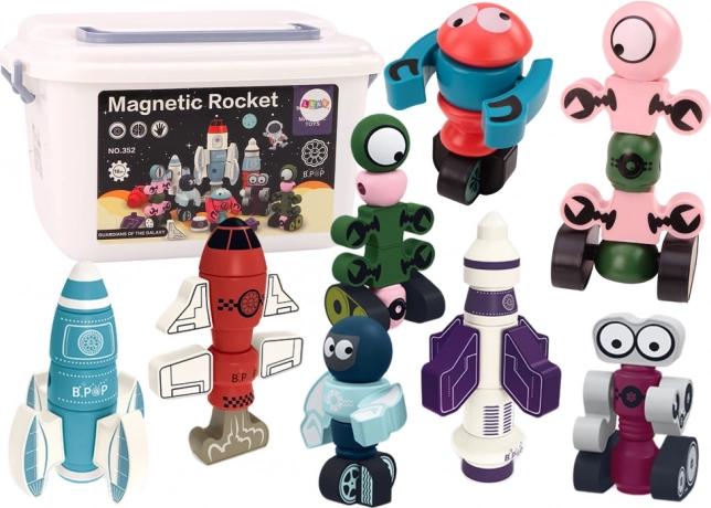 Magnetic Cubes Space Rocket 56 pieces